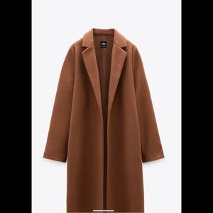 ZARA COAT WITH LAPEL COLLAR
